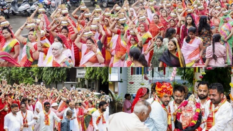 धर्ममय हुआ रतलाम, समाजसेवी दौलत जाट पहलवान के नेतृत्व में निकली भव्य शोभायात्रा…अम्बर परिवार के मयंक जाट बने मुख्य यजमान, भव्य शोभायात्रा और वैदिक मंत्रोच्चार के साथ दशा माता की हुई प्राण प्रतिष्ठा… धर्ममय हुआ रतलाम, समाजसेवी दौलत जाट पहलवान के नेतृत्व में निकली भव्य शोभायात्रा…अम्बर परिवार के मयंक जाट बने मुख्य यजमान, भव्य शोभायात्रा और वैदिक मंत्रोच्चार के साथ दशा माता की हुई प्राण प्रतिष्ठा…