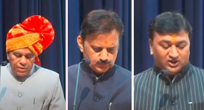 MP Cabinet Expansion : शिवराज मंत्रिमंडल में तीन नए मंत्री शामिल,गौरीशंकर बिसेन-राजेंद्र शुक्ल-राहुल लोधी ने ली शपथ MP Cabinet Expansion : शिवराज मंत्रिमंडल में तीन नए मंत्री शामिल,गौरीशंकर बिसेन-राजेंद्र शुक्ल-राहुल लोधी ने ली शपथ