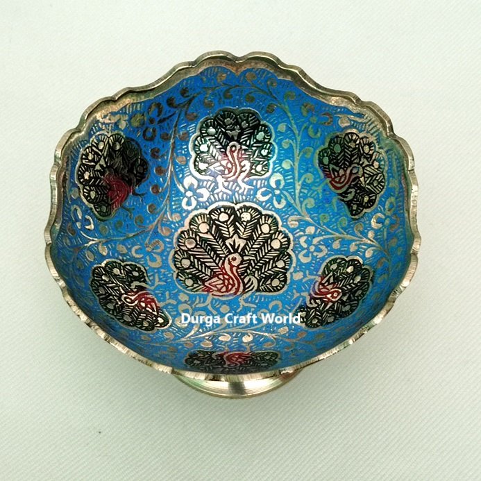 Turquoise Majesty Brass Bowl